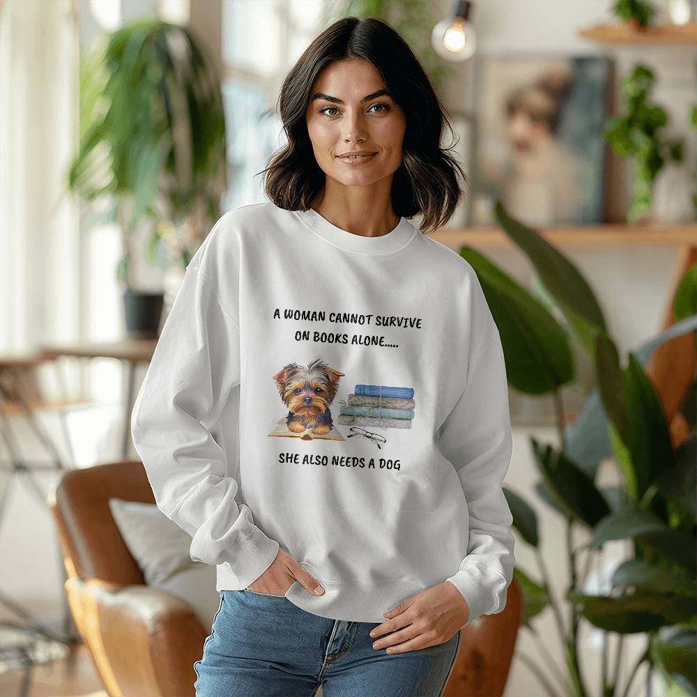 Sweatshirts - A Woman Cannot Survive on Books Alone